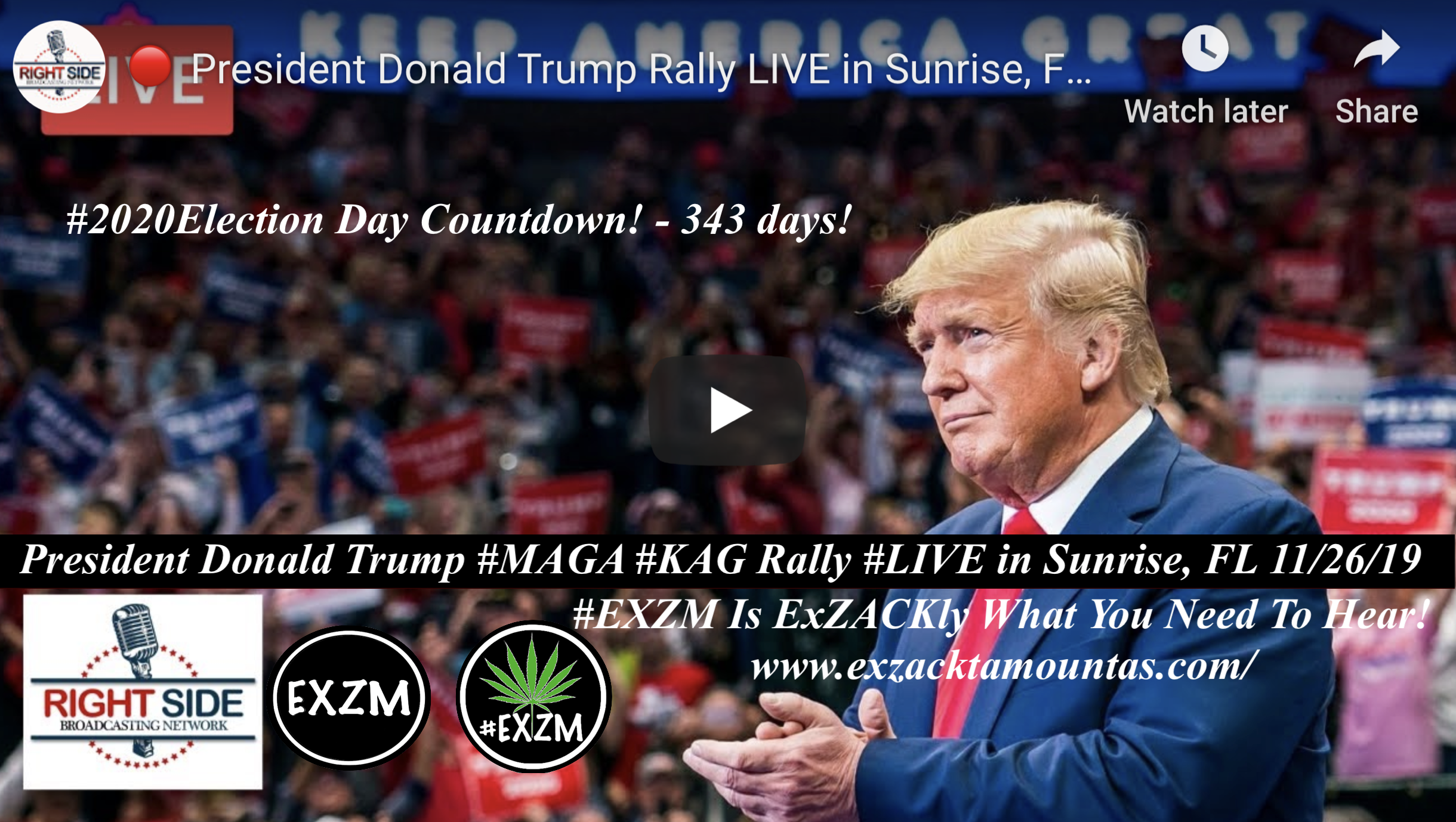 EXZM President Trump MAGA Rally Sunrise, FL 11 26 2019