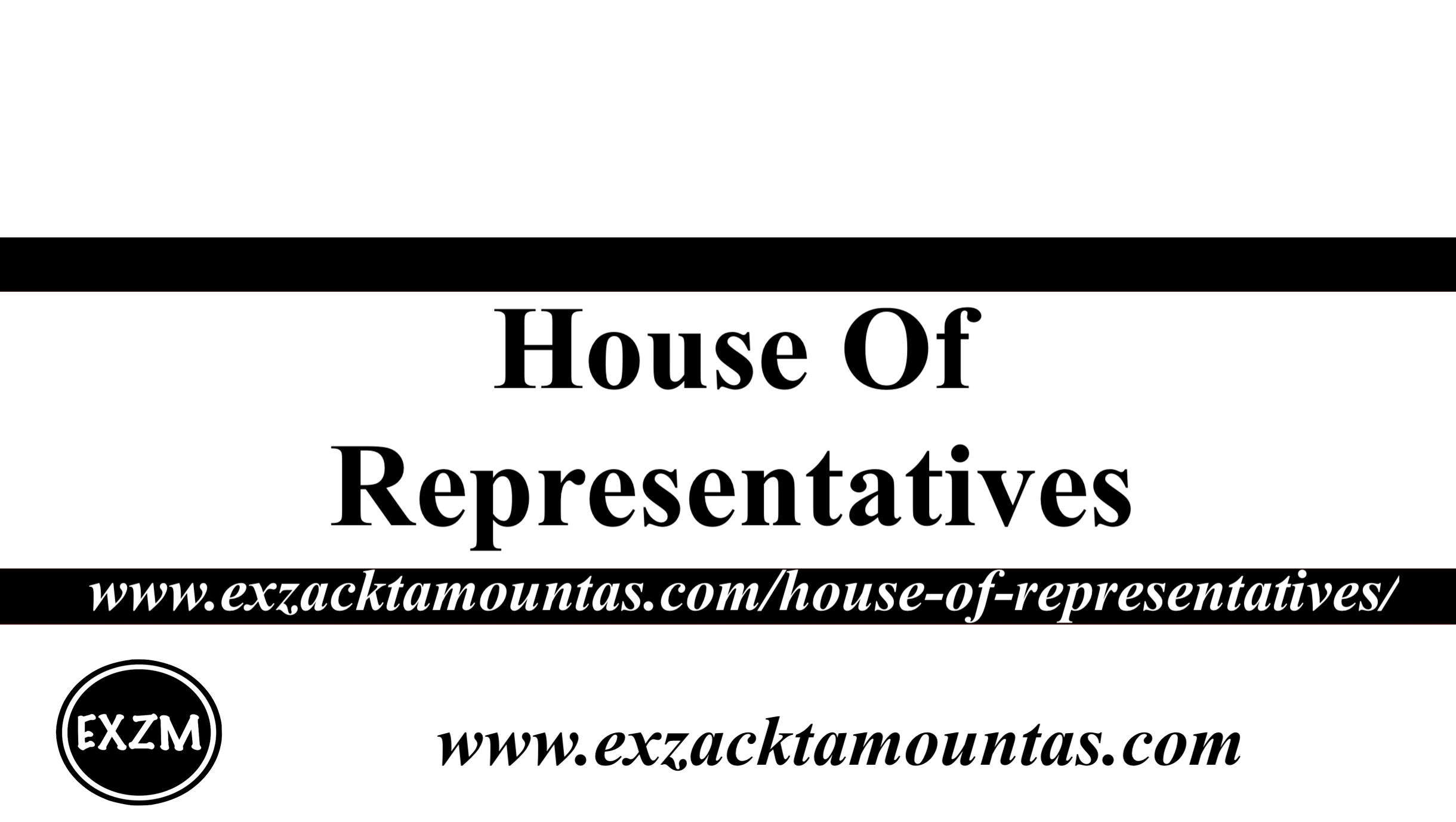 House Of Representatives EXZM 11 5 2019