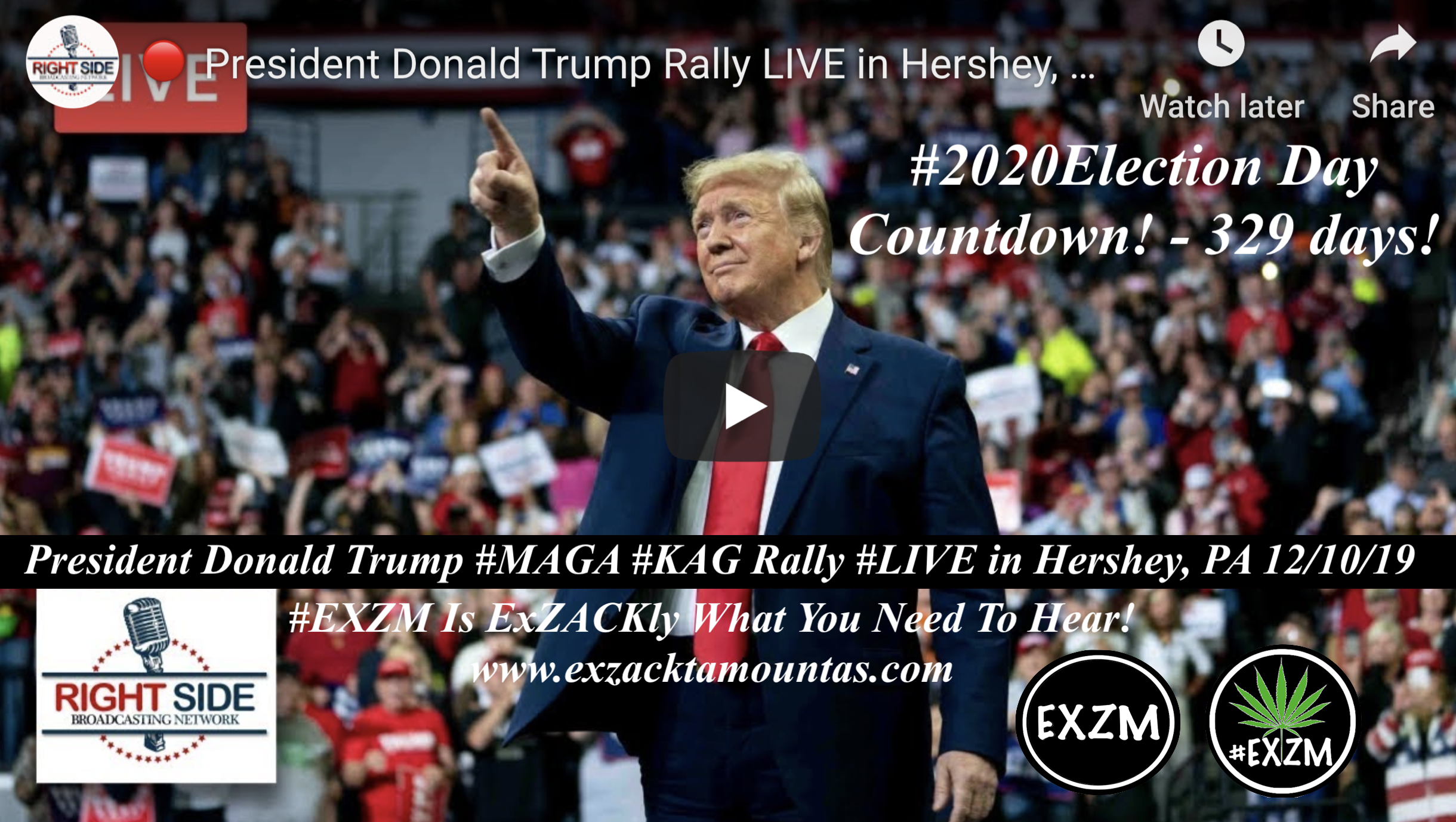 EXZM President Trump KAG MAGA Rally Hershey, PA 12 10 2019