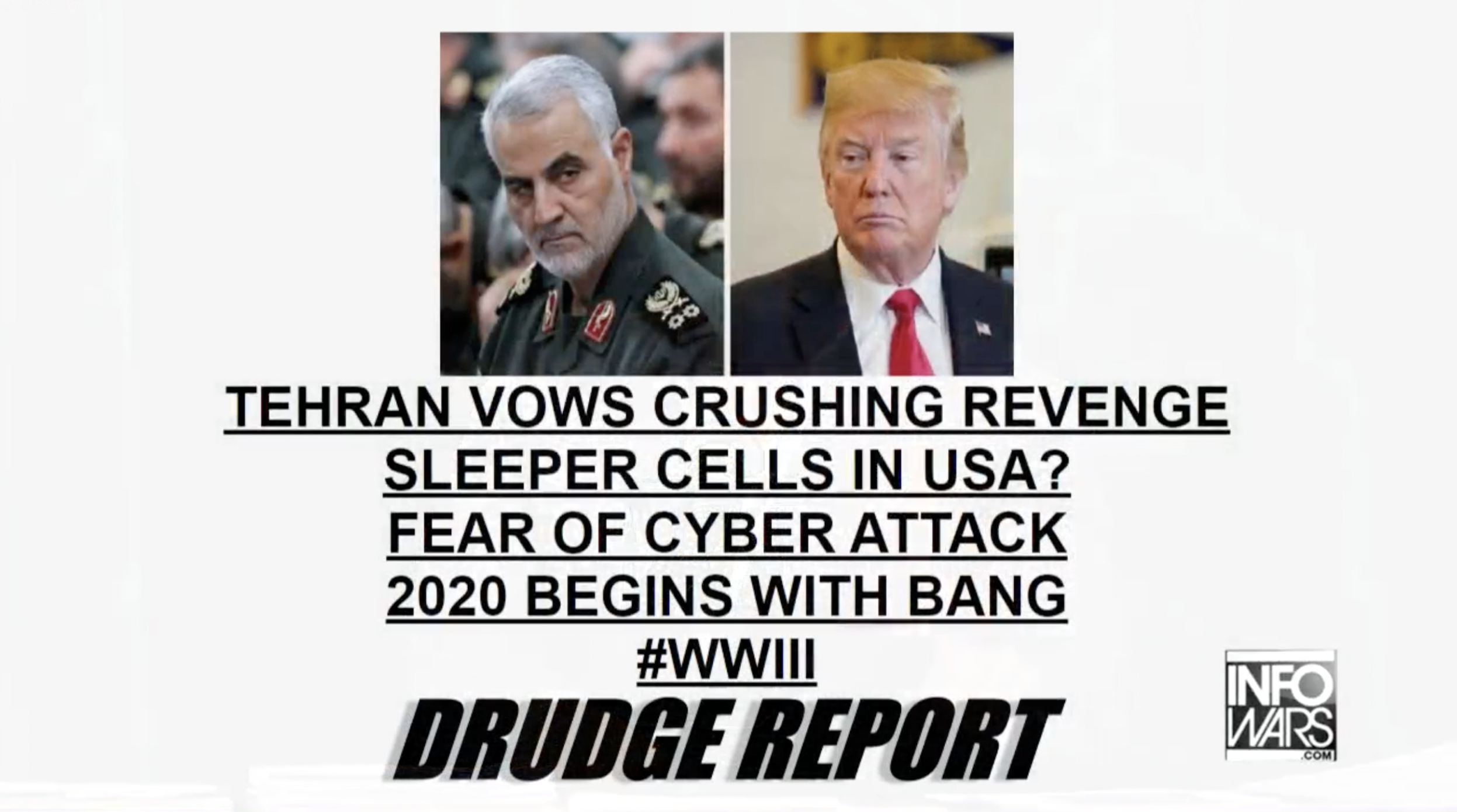 Drudge Report Iran Trump 1 3 2020