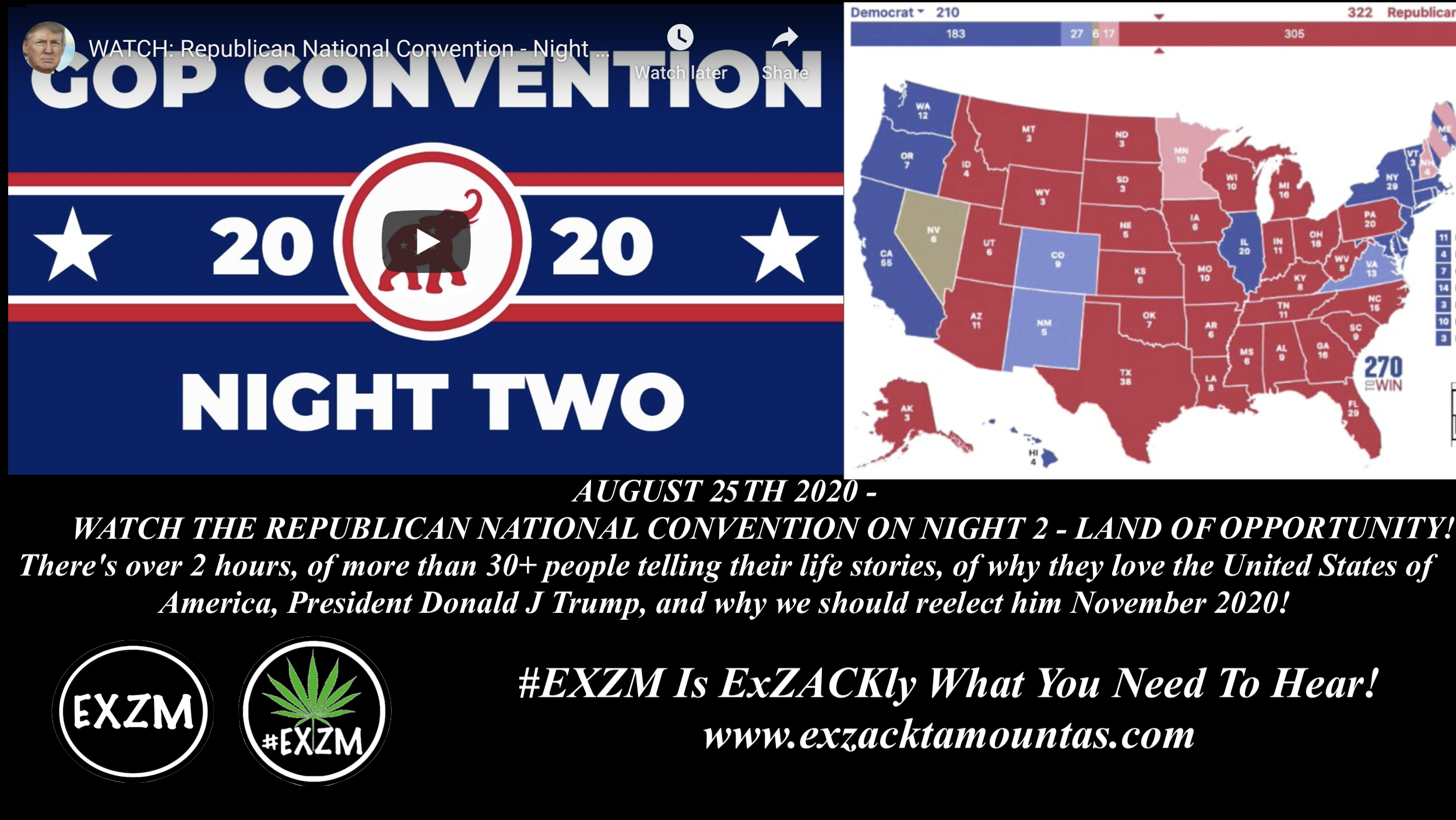EXZM President Donald Trump RNC Republican National Convention August 25th 2020 Night 2 copy