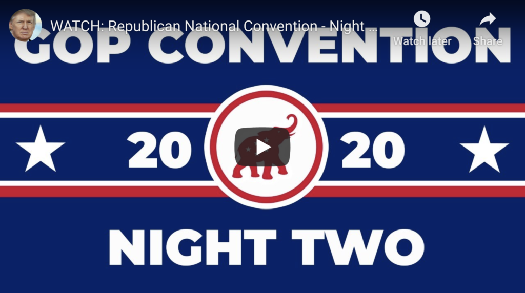 EXZM President Donald Trump RNC Republican National Convention Night 2 August 25th 2020