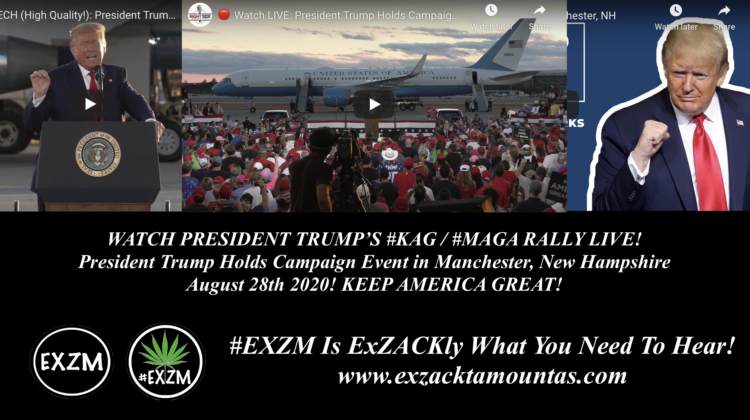 President Donald Trump KAG MAGA Rally Manchester New Hampshire August 28th 2020