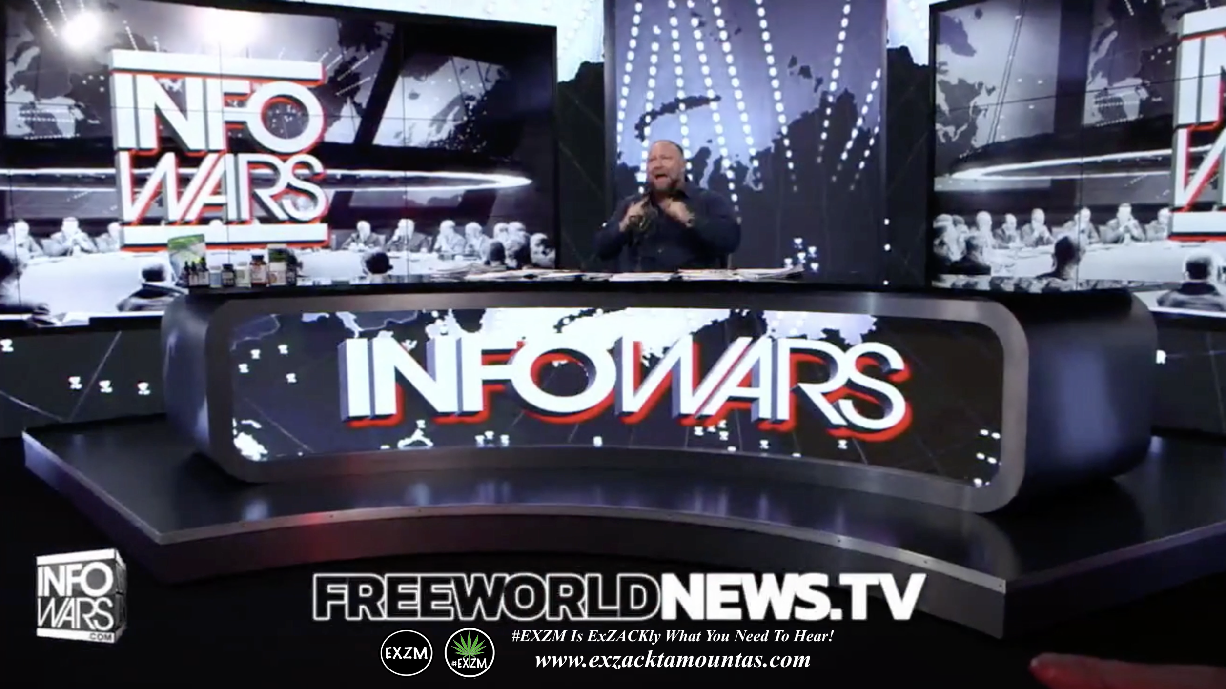 Alex Jones Live In Infowars Studio Free World News TV EXZM Zack Mount June 6th 2021 copy