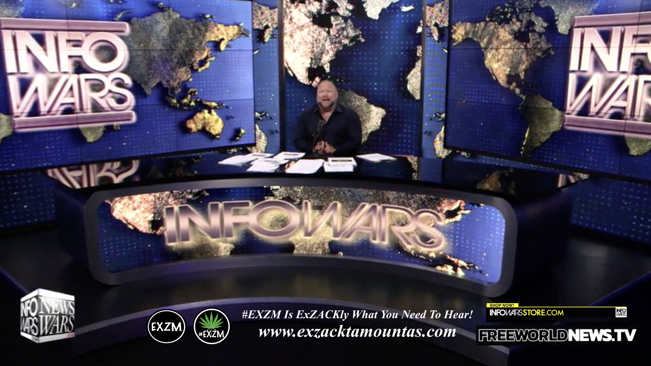 Alex Jones Live In Infowars Studio Free World News TV EXZM Zack Mount July 20th 2021 copy