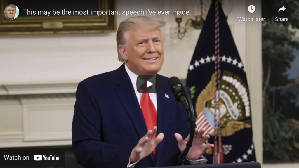 President Trump says This may be the most important speech I've ever made EXZM Zack Mount December 2nd 2020