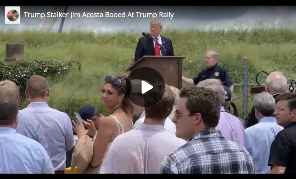 Trump Stalker Jim Acosta Booed At Trump Rally EXZM Zack Mount June 30th 2021