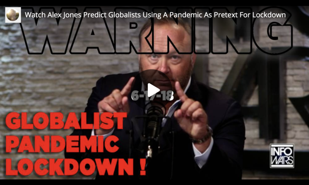 Watch Alex Jones Predict Globalists Using A Pandemic As Pretext For Lockdown EXZM Zack Mount April 28th 2021