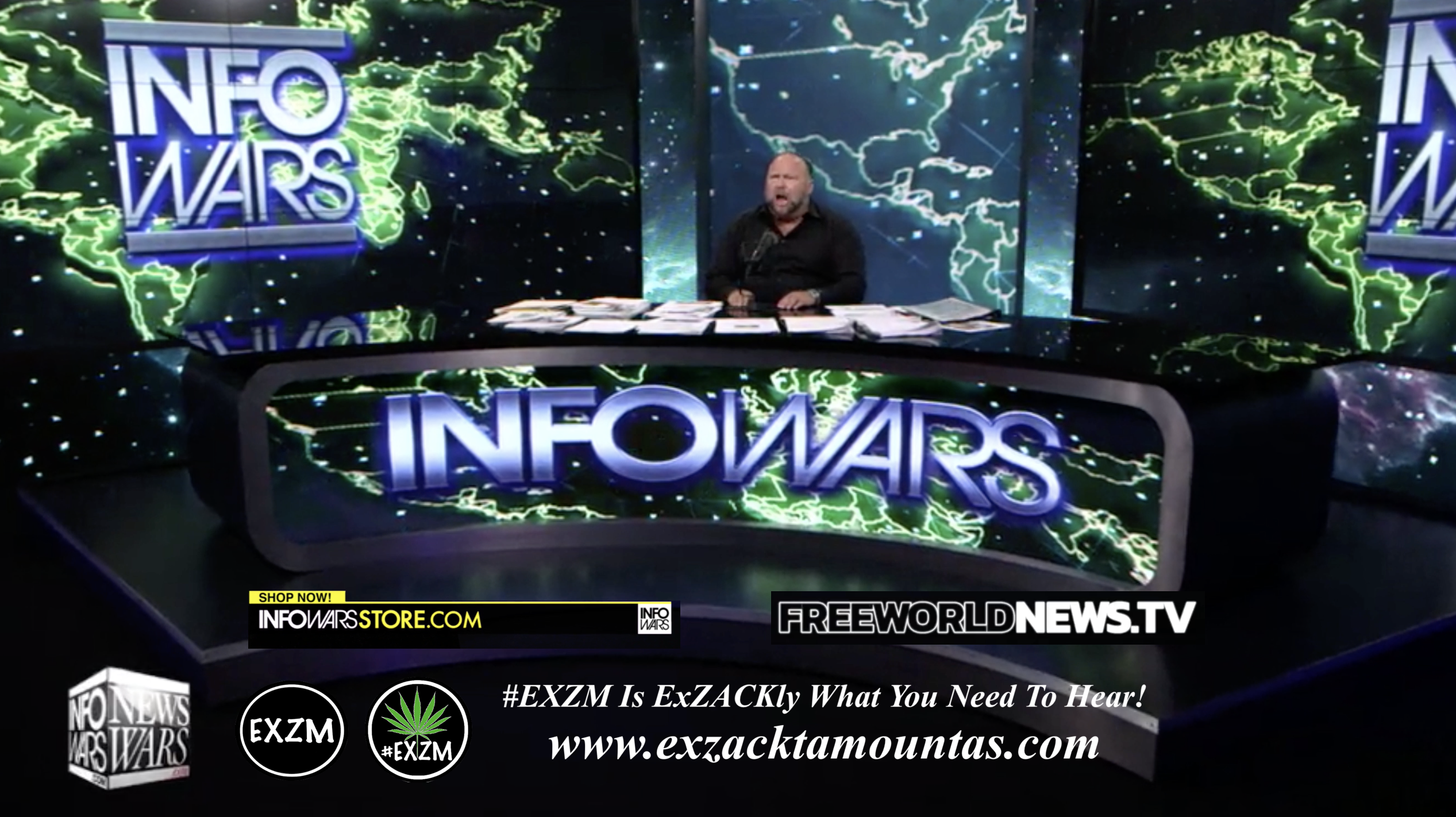 Alex Jones Owen Shroyer Live In Infowars Studio Free World News TV EXZM Zack Mount August 16th 2021 copy