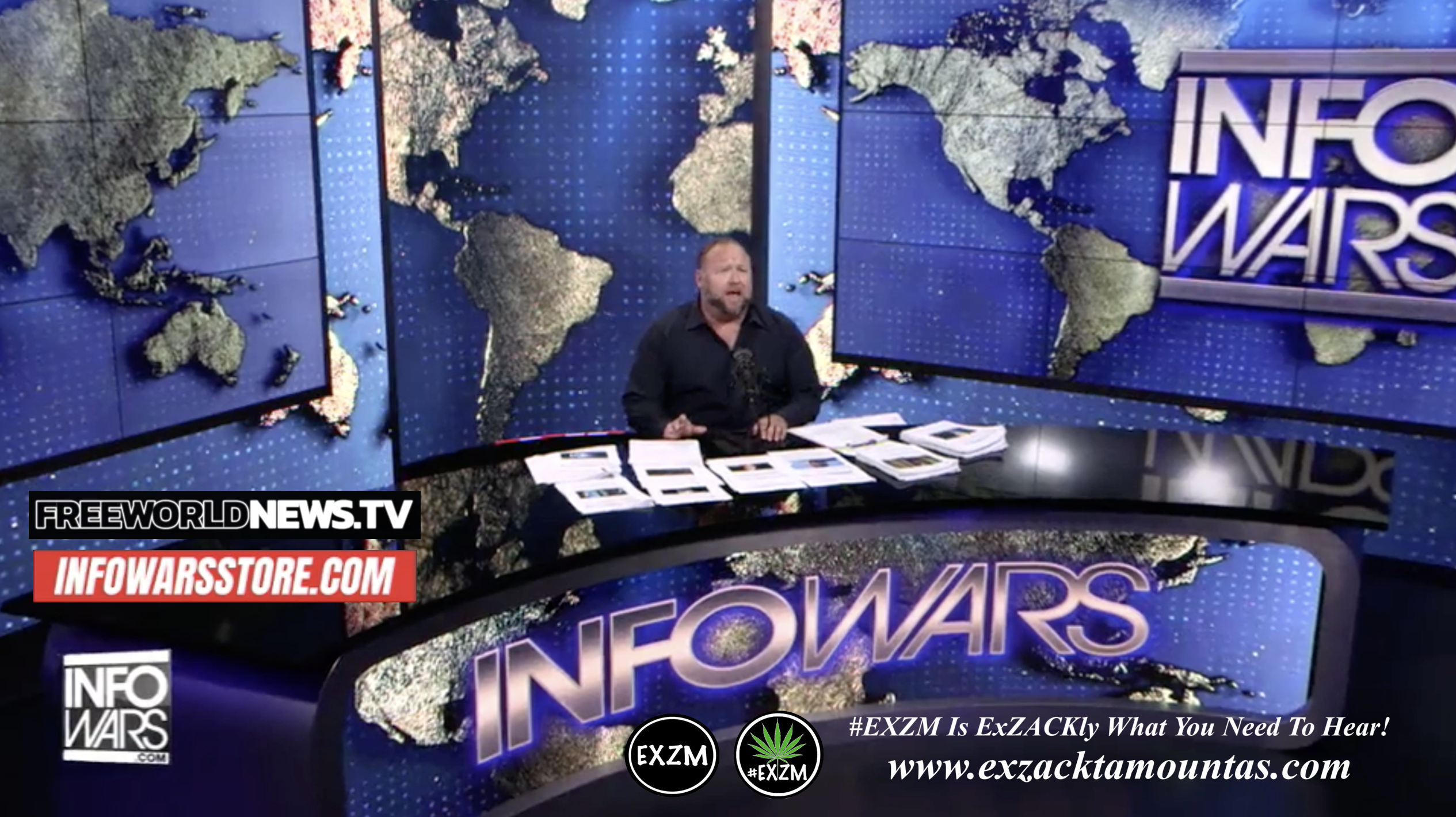 Alex Jones Live In Infowars Studio Free World News TV EXZM Zack Mount September 3rd 2021 copy