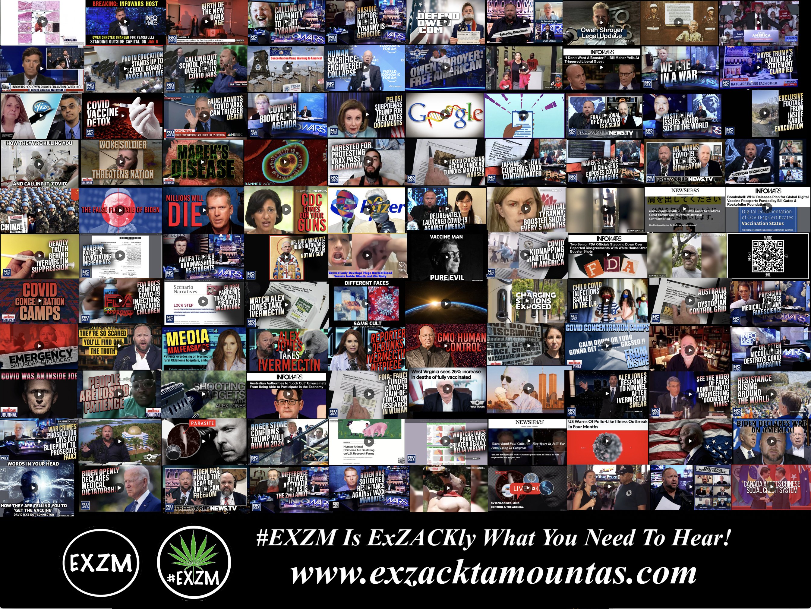 MOST WATCHED VIDEOS ON BANNED VIDEO DEEP STATE GLOBALISTS DEPOPULATION ELECTION FRAUD AND MUCH MORE EXZM Zack Mount August 22nd 2021 page 4