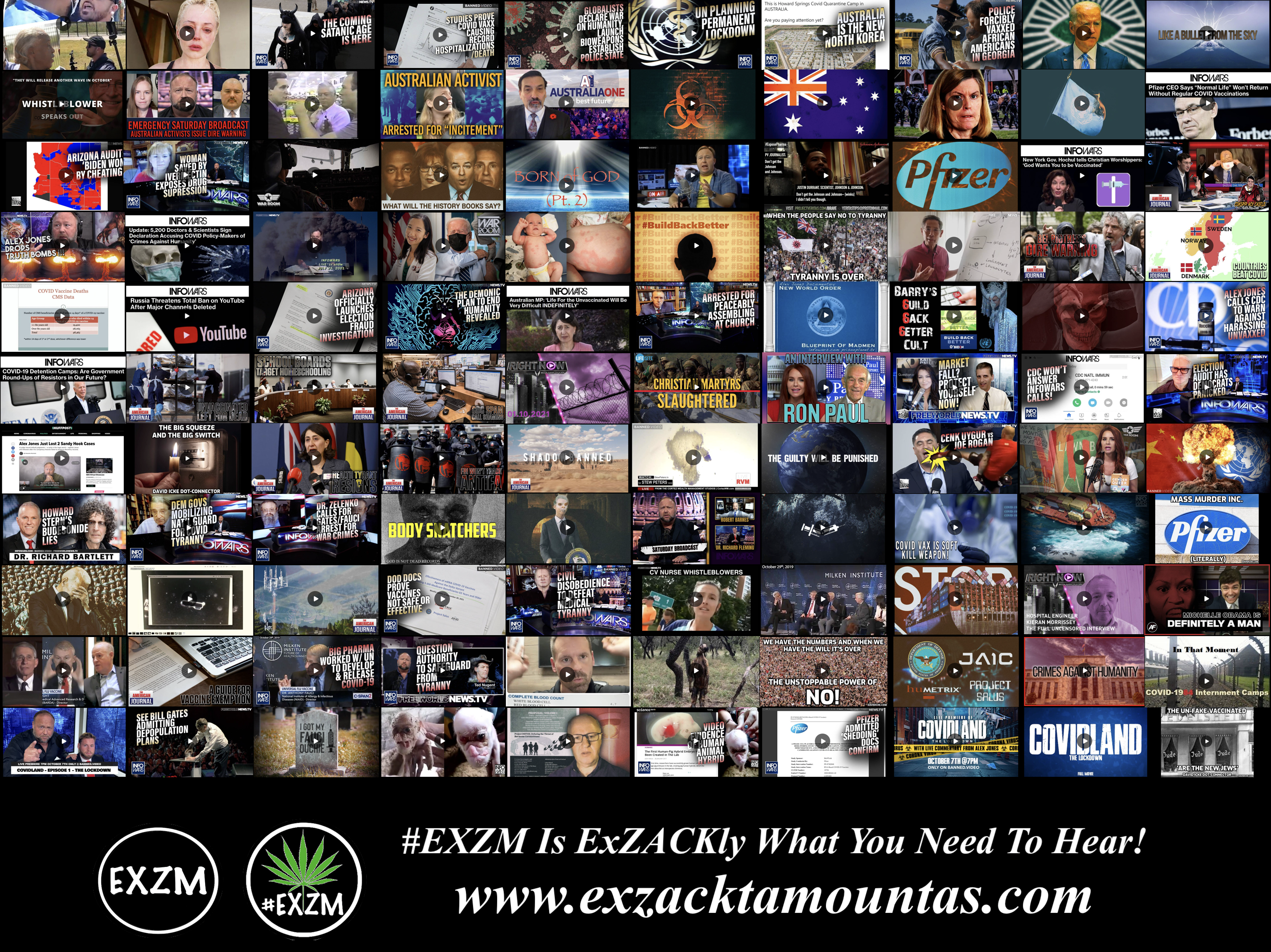 MOST WATCHED VIDEOS ON BANNED VIDEO DEEP STATE GLOBALISTS DEPOPULATION ELECTION FRAUD AND MUCH MORE EXZM Zack Mount September 29th 2021 page 6