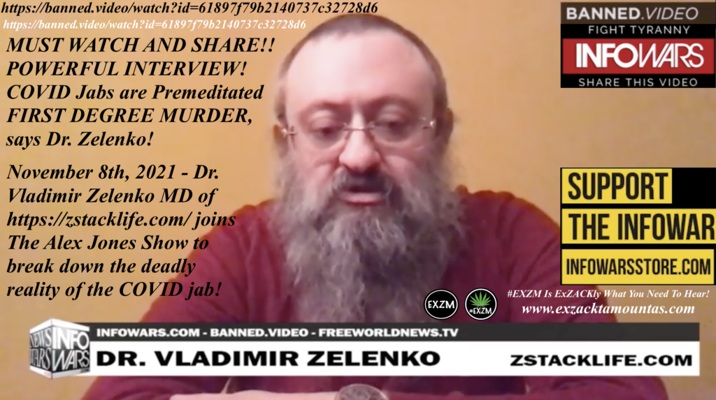 Doctor Vladimir Zelenko Alex Jones Live In Infowars Studio Store EXZM Zack Mount November 8th 2021 copy