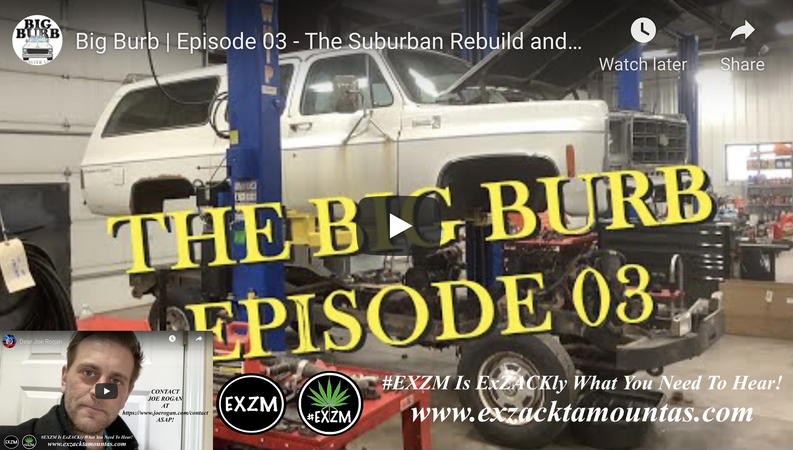 Big Burb Build Episode 3 The Suburban Rebuild and the Faraday Cage Post EXZM Zack Mount December 26th 2021