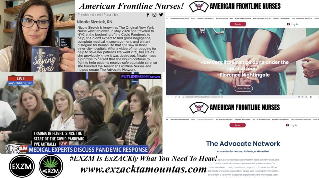 American Frontline Nurses Nicole Sirotek The Advocate Network EXZM Zack Mount January 24th 2022