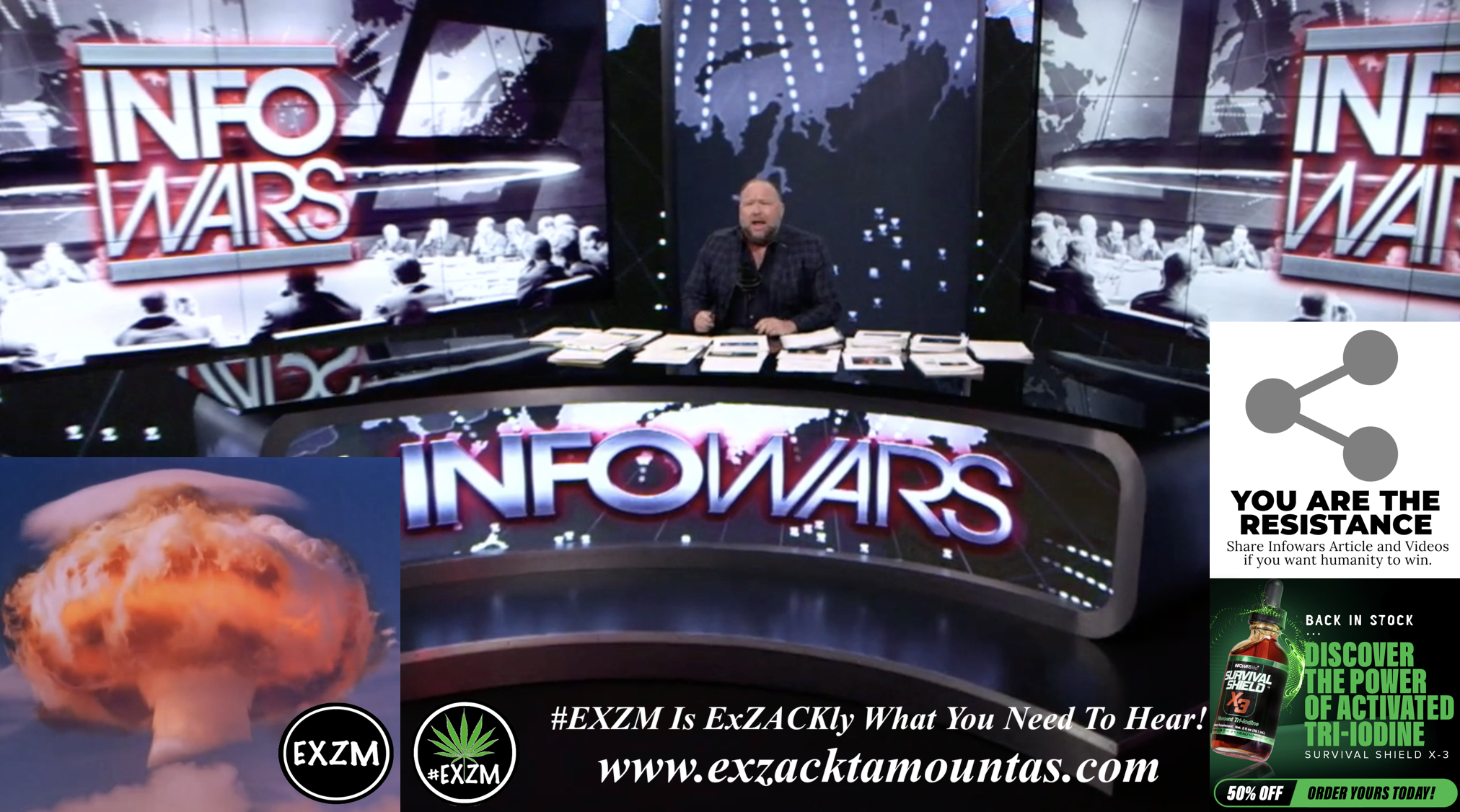 Alex Jones Live In Infowars Studio Mass Delusional Psychosis ResetWars EXZM Zack Mount February 8th 2022 copy