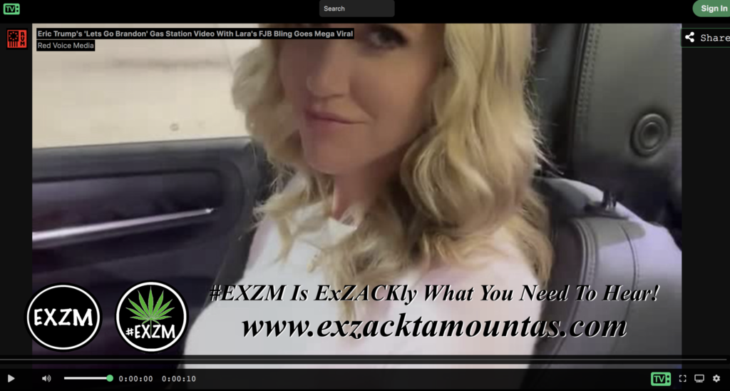 Eric Trumps Lets Go Brandon Gas Station Video With Lara Trumps FJB Bling Goes Mega Viral Red Voice Media Gab EXZM Zack Mount February 20th 2022