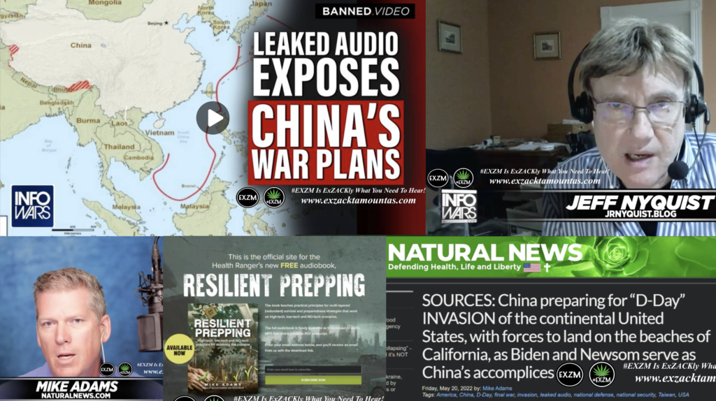 Infowars Mike Adams Jeff Nyquist China Leaked Audio Exposes Chinas War Plans WHO Zero draft report EXZM Zack Mount May 20th 2022