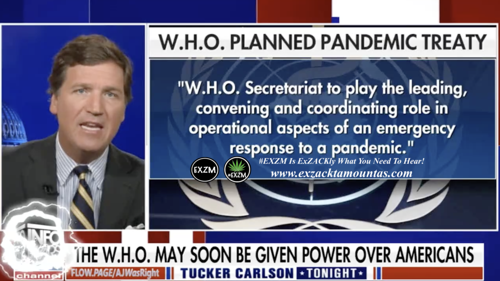 Infowars Tucker Carlson WHO Zero draft report of the Working Group EXZM Zack Mount May 20th 2022