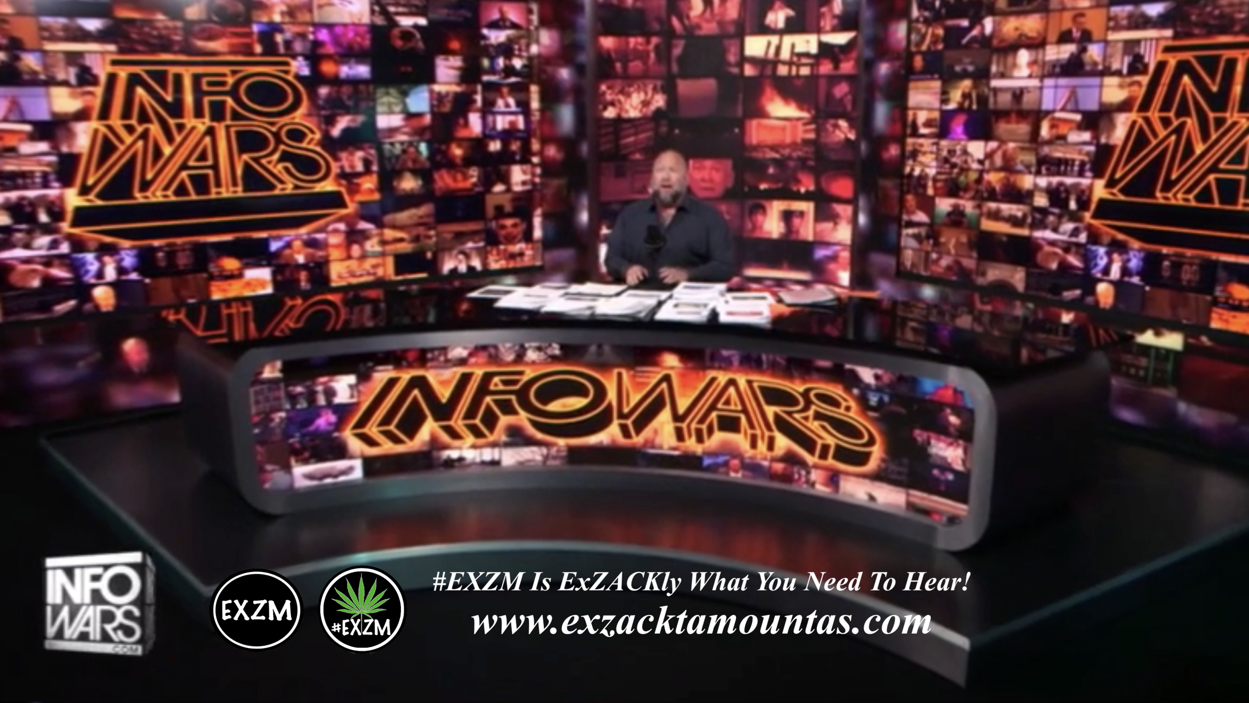 Alex Jones Live In Infowars Studio Alex Jones Infowars EXZM exZACKtaMOUNTas Zack Mount August 17th 2022 copy