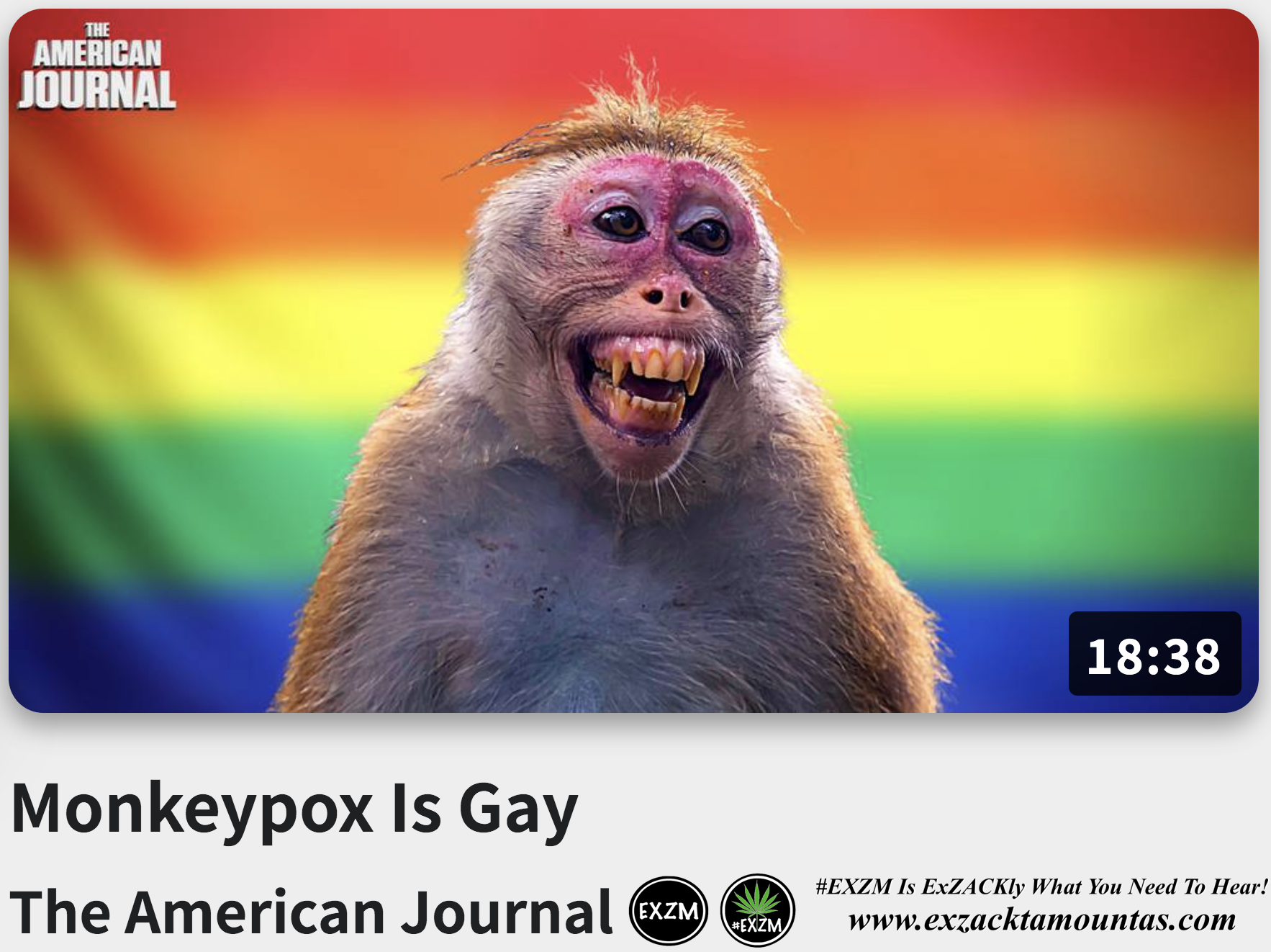 Monkeypox Is Gay The American Journal Alex Jones Infowars EXZM exZACKtaMOUNTas Zack Mount August 18th 2022