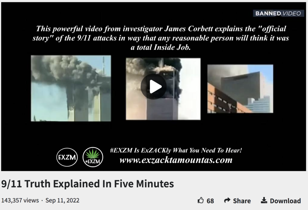 9 11 Truth Explained In Five Minutes The Great Reset Book Infowars EXZM exZACKtaMOUNTas Zack Mount September 11th 2022