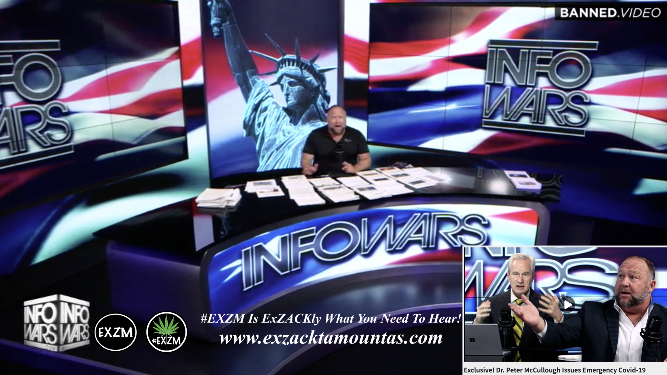 Alex Jones Live In Infowars Studio Dr Peter McCullough Issues Emergency Covid 19 Warning The Great Reset Book Infowars EXZM exZACKtaMOUNTas Zack Mount September 7th 2022 copy