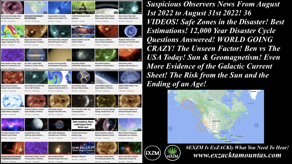 Suspicious Observers News From August 1st 2022 to August 31st 2022 Magnetic Pole Shift The Great Reset Alex Jones Infowars EXZM exZACKtaMOUNTas Zack Mount September 1st 2022