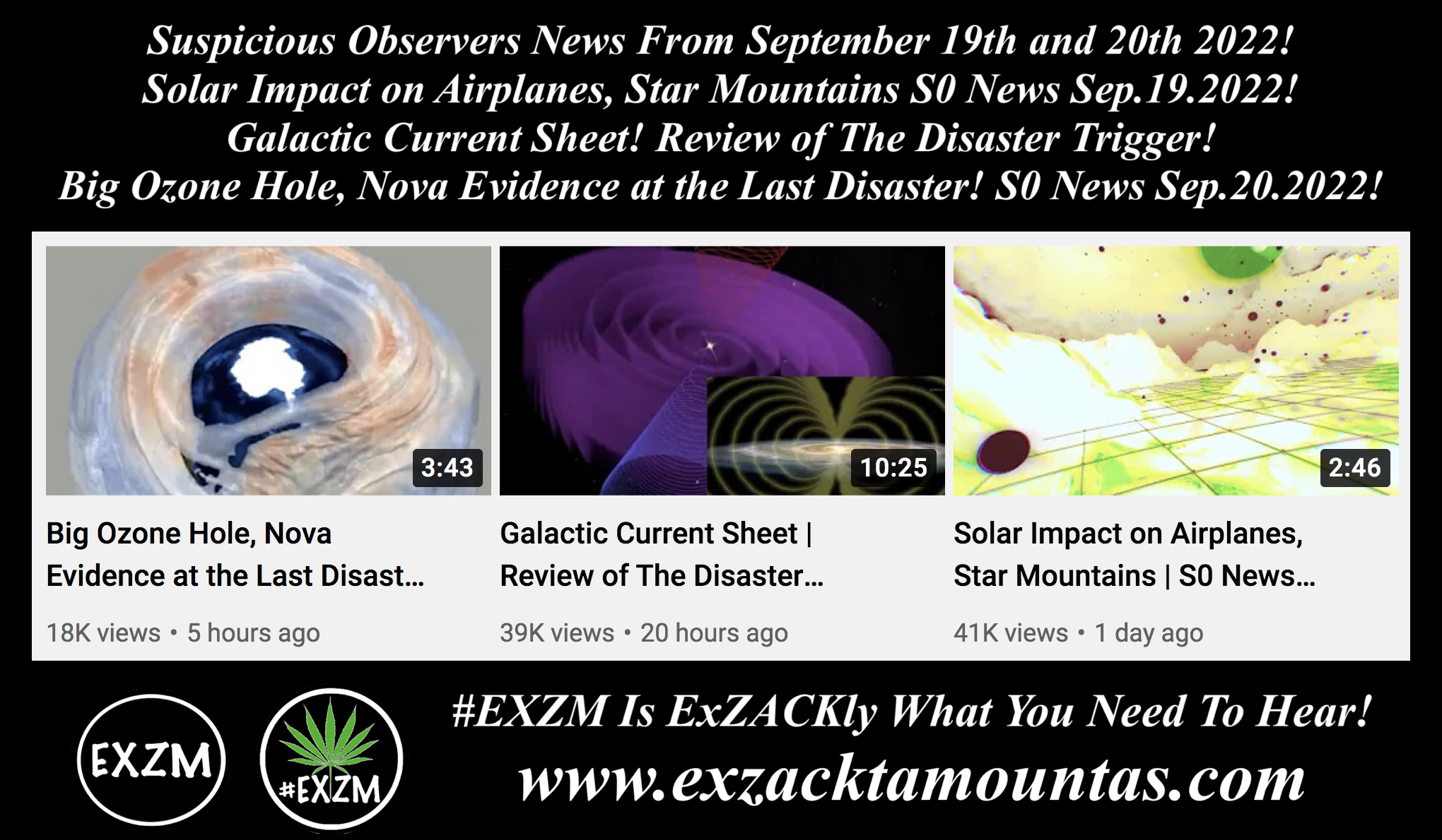 Suspicious Observers News September 19th 20th 2022 Galactic Current Sheet Magnetic Pole Shift The Great Reset Alex Jones Infowars EXZM exZACKtaMOUNTas Zack Mount September 20th 2022