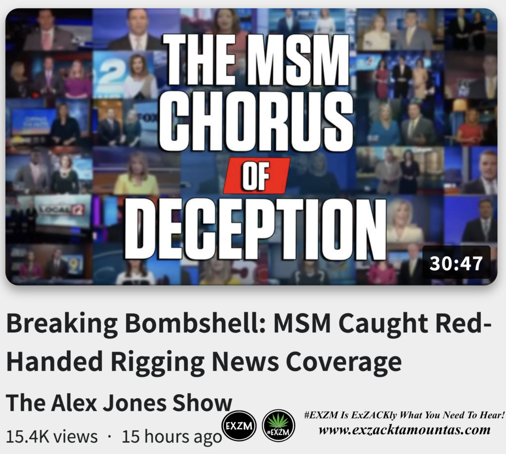 Breaking Bombshell MSM Caught RedHanded Rigging News Coverage Alex Jones Infowars EXZM exZACKtaMOUNTas Zack Mount October 2nd 2022