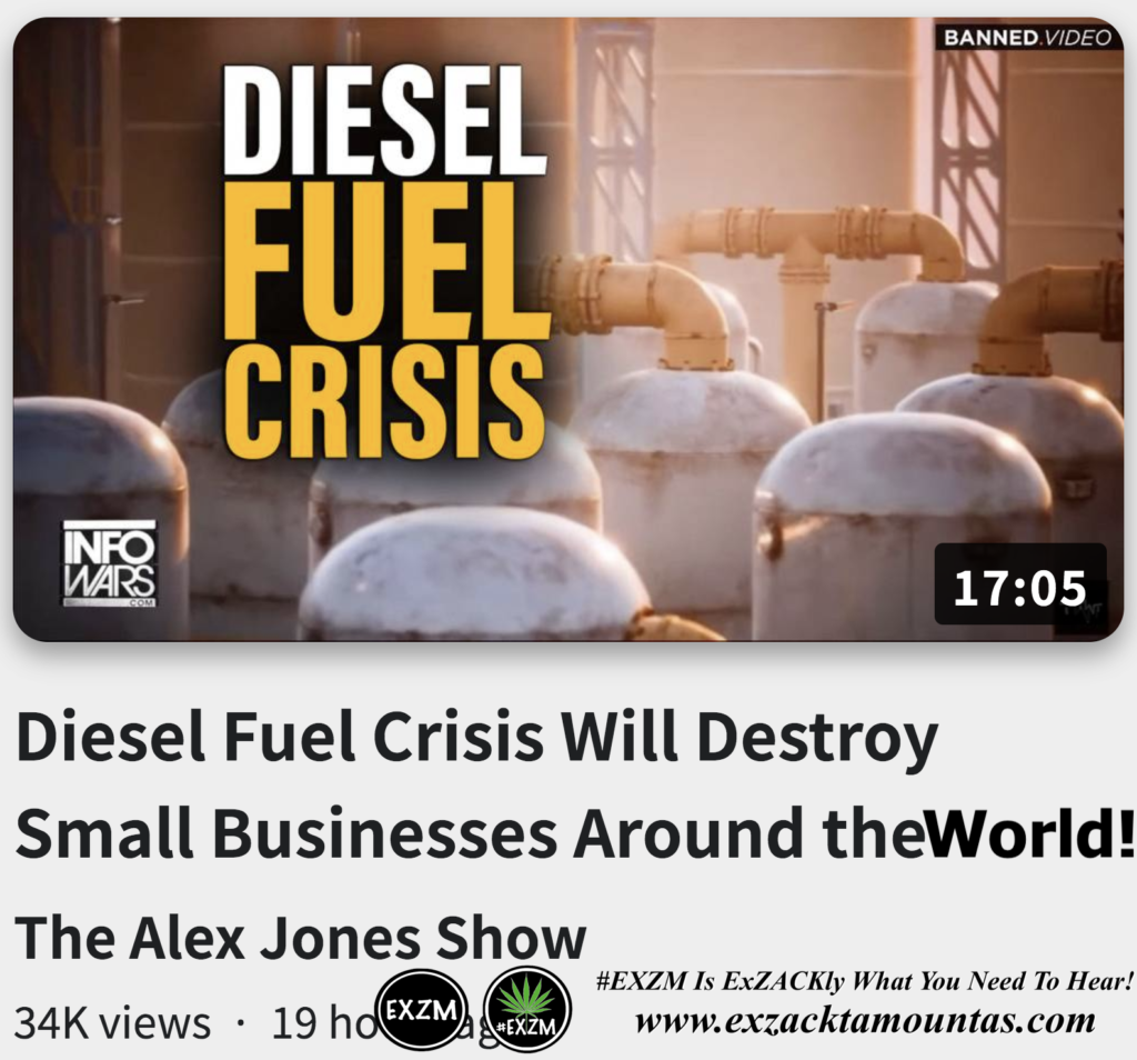 Diesel Fuel Crisis Will Destroy Small Businesses Around the World Alex Jones Infowars The Great Reset EXZM exZACKtaMOUNTas Zack Mount October 31st 2022