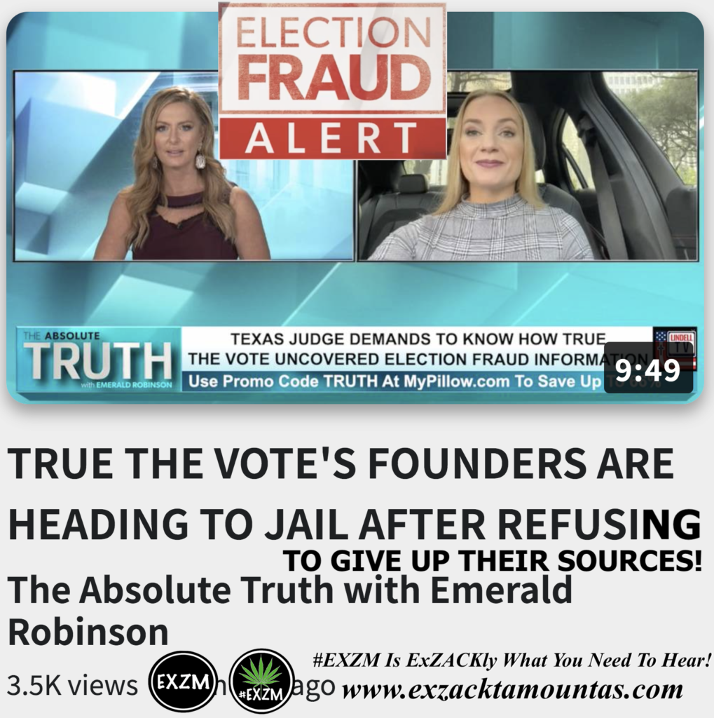 TRUE THE VOTE S FOUNDERS HEADING TO JAIL REFUSING TO GIVE UP SOURCES Alex Jones Infowars EXZM exZACKtaMOUNTas Zack Mount October 31st 2022