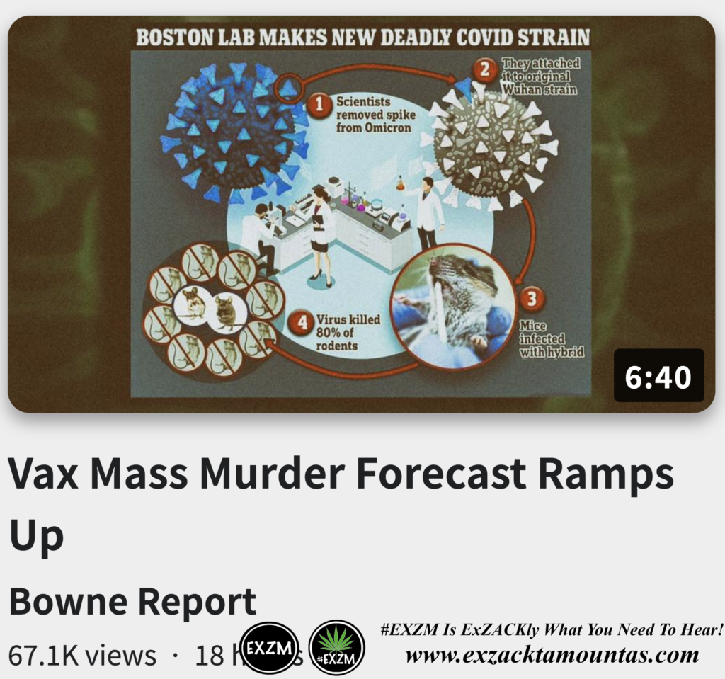 Vax Mass Murder Forecast Ramps Up Alex Jones Infowars The Great Reset Book EXZM exZACKtaMOUNTas Zack Mount October 19th 2022