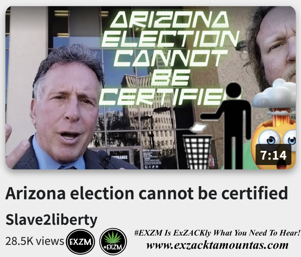 Arizona election cannot be certified Alex Jones Infowars The Great Reset EXZM exZACKtaMOUNTas Zack Mount November 20th 2022