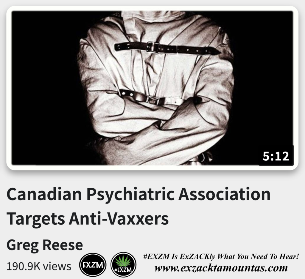 Canadian Psychiatric Association Targets AntiVaxxers Alex Jones Infowars The Great Reset EXZM exZACKtaMOUNTas Zack Mount November 26th 2022