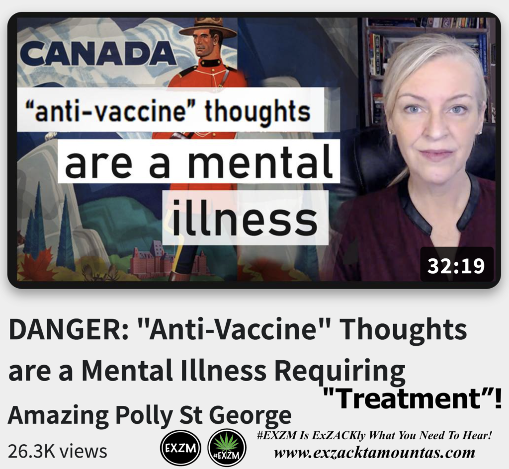 DANGER AntiVaccine Thoughts are a Mental Illness Requiring Treatment Alex Jones Infowars The Great Reset EXZM exZACKtaMOUNTas Zack Mount November 24th 2022