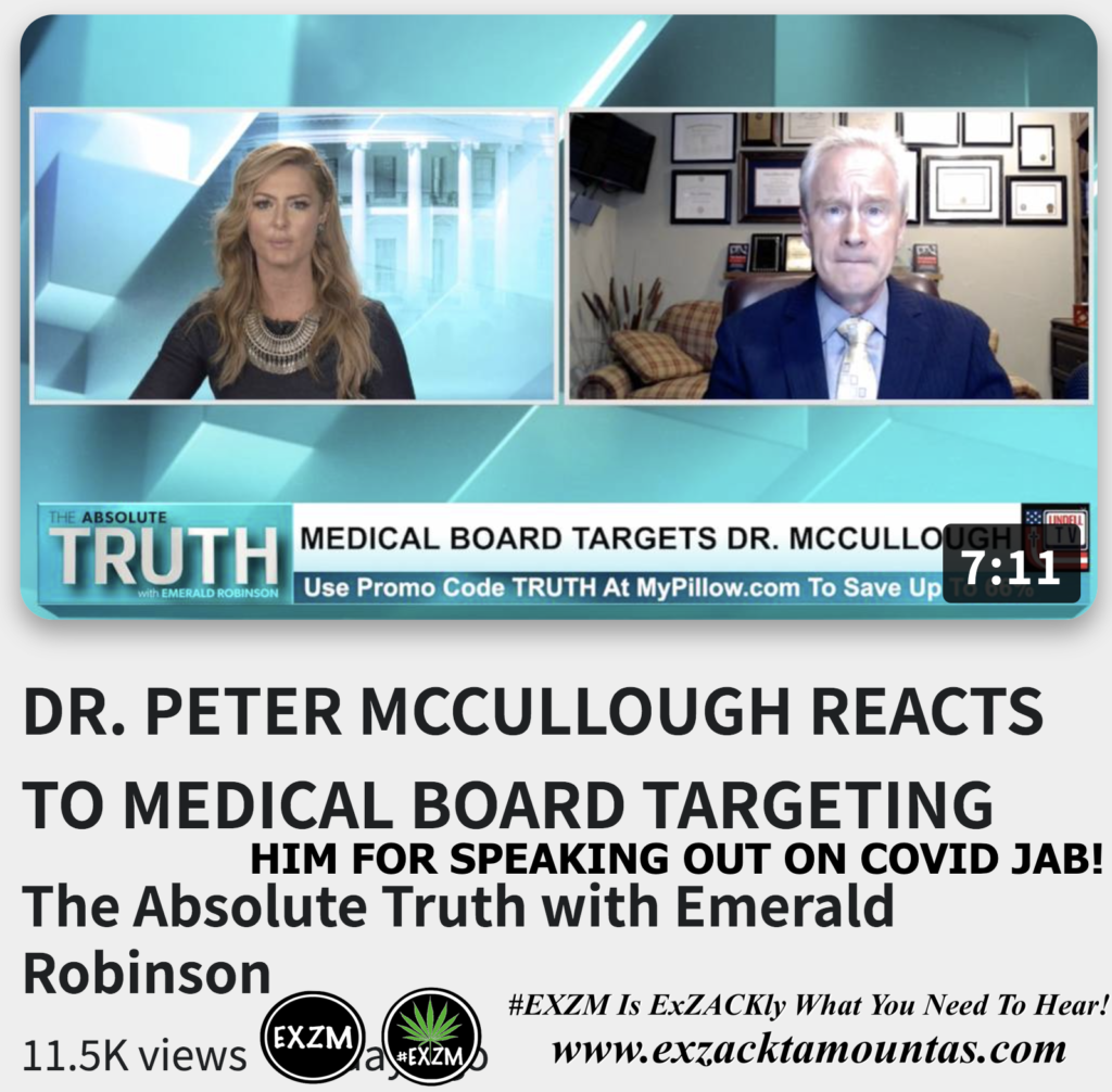 DR PETER MCCULLOUGH REACTS TO MEDICAL BOARD TARGETING HIM FOR SPEAKING OUT ON COVID JAB Alex Jones Infowars EXZM exZACKtaMOUNTas Zack Mount November 1st 2022