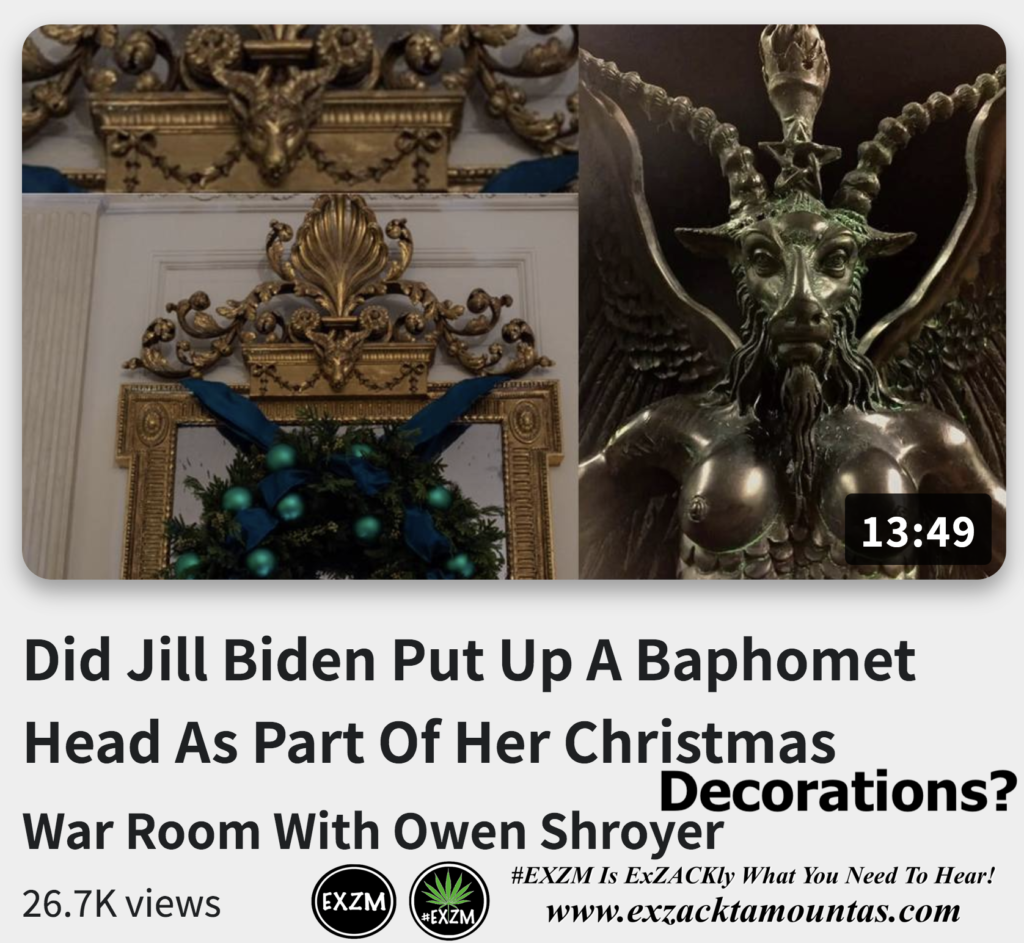 Did Jill Biden Put Up A Baphomet Head As Part Of Her Christmas Decorations Alex Jones Infowars The Great Reset EXZM exZACKtaMOUNTas Zack Mount November 29th 2022