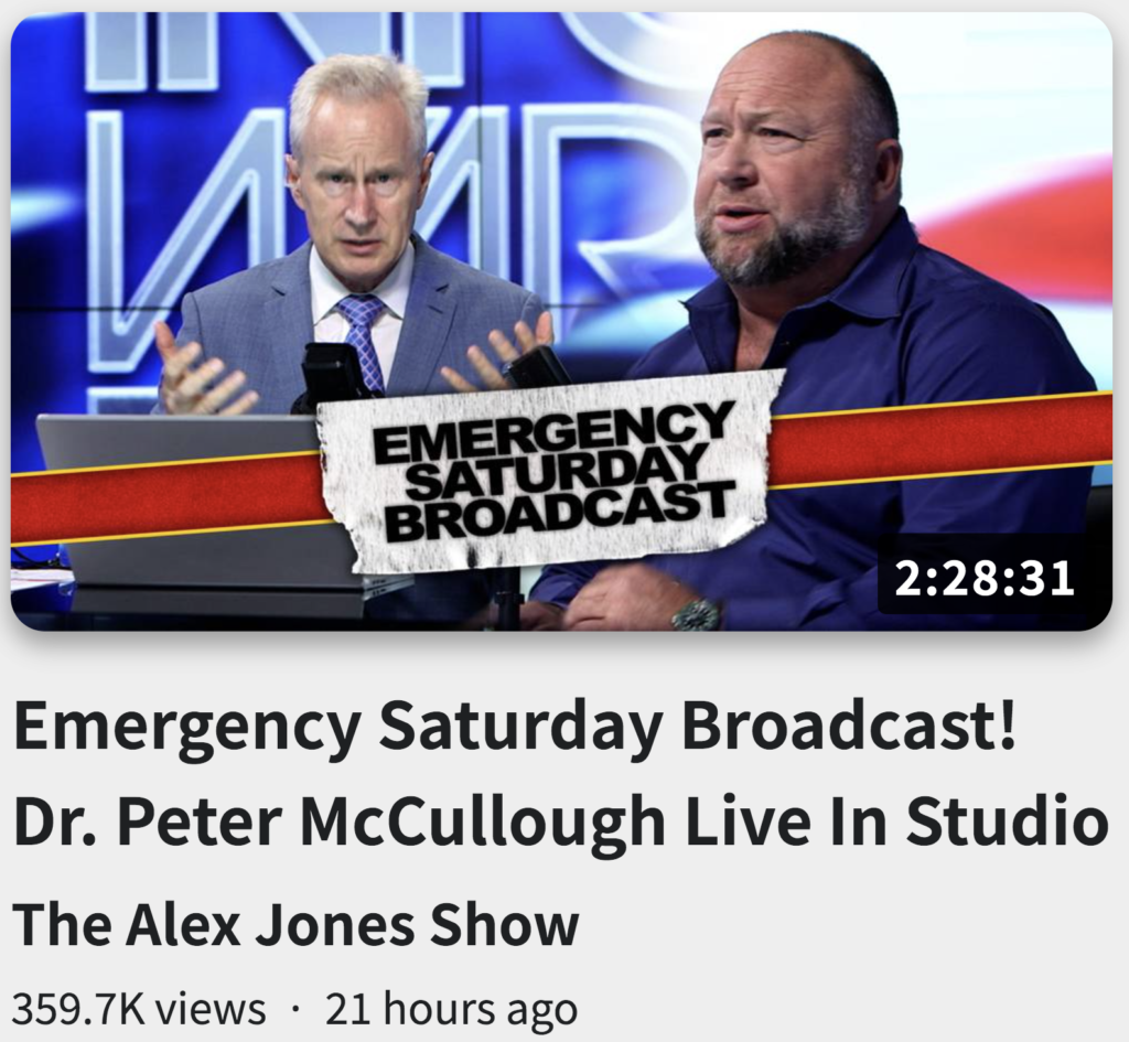 Emergency Saturday Broadcast Dr Peter McCullough Live In Studio Alex Jones Infowars The Great Reset EXZM exZACKtaMOUNTas Zack Mount November 5th 2022