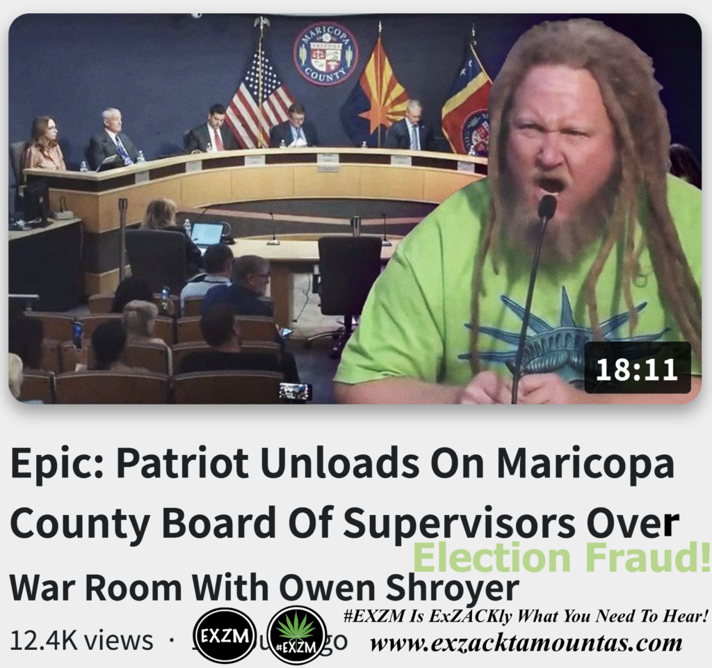 Epic Patriot Unloads On Maricopa County Board Of Supervisors Over Election Fraud Alex Jones Infowars The Great Reset EXZM exZACKtaMOUNTas Zack Mount November 16th 2022