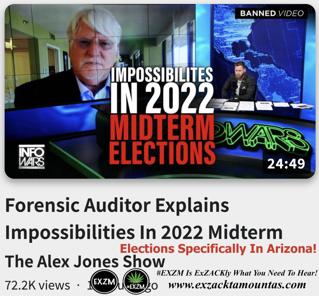 Forensic Auditor Explains Impossibilities In 2022 Midterm Elections Specifically In Arizona Alex Jones Infowars The Great Reset EXZM exZACKtaMOUNTas Zack Mount November 14th 2022