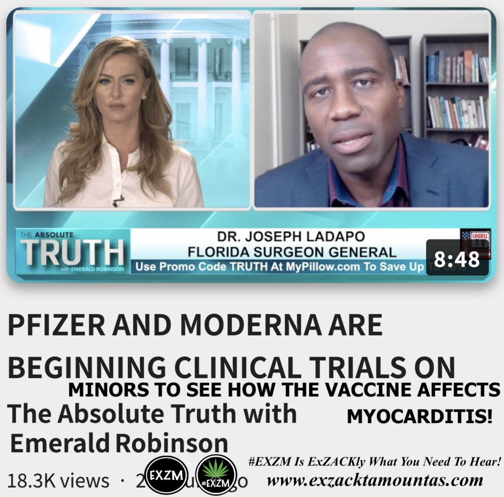 PFIZER MODERNA CLINICAL TRIALS MINORS VACCINE AFFECTS MYOCARDITIS Alex Jones Infowars The Great Reset EXZM exZACKtaMOUNTas Zack Mount November 14th 2022