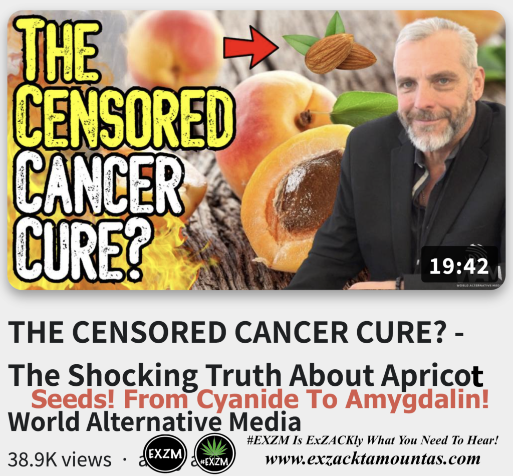 THE CENSORED CANCER CURE Shocking Truth Apricot Seeds Cyanide Amygdalin Alex Jones Infowars The Great Reset EXZM exZACKtaMOUNTas Zack Mount November 17th 2022