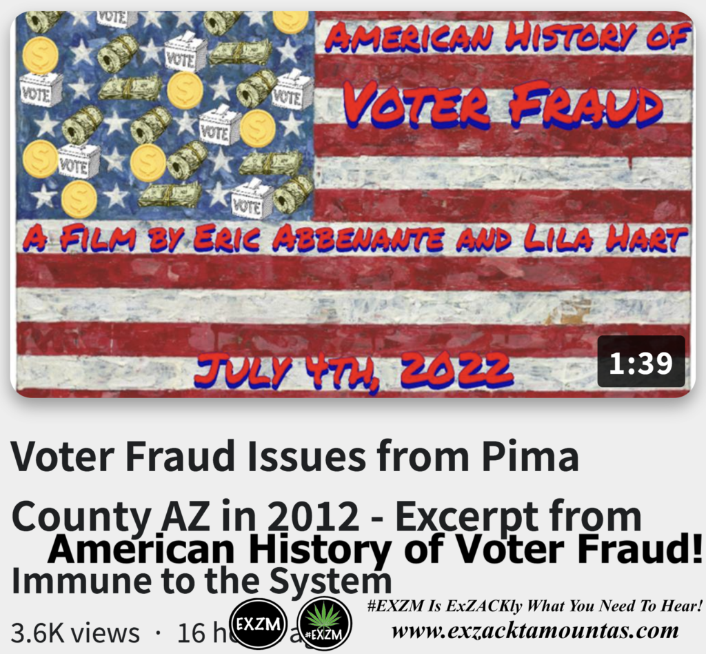 Voter Fraud Issues from Pima County AZ in 2012 Alex Jones Infowars The Great Reset EXZM exZACKtaMOUNTas Zack Mount November 13th 2022
