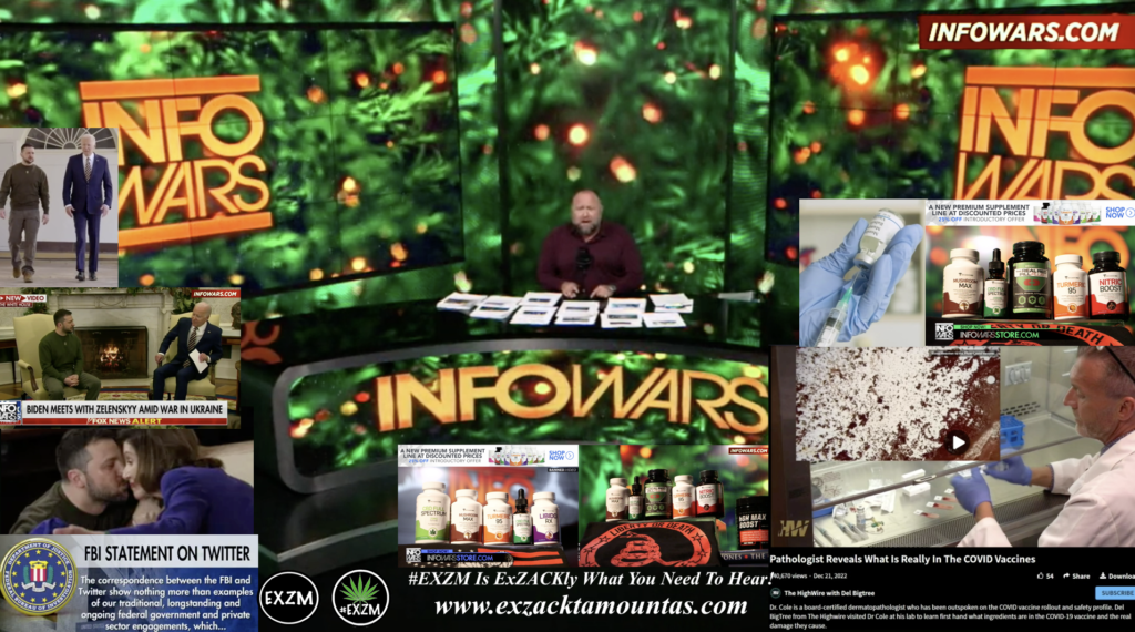 Alex Jones Infowars Store Studio The Great Reset Book EXZM exZACKtaMOUNTas Zack Mount December 22nd 2022 copy