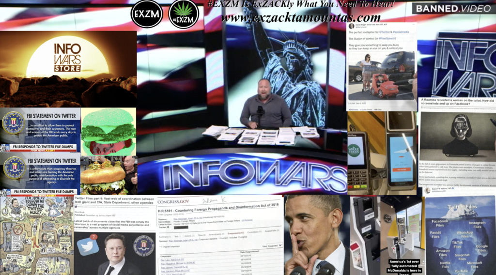 Alex Jones Infowars Store Studio The Great Reset Book EXZM exZACKtaMOUNTas Zack Mount December 27th 2022 copy