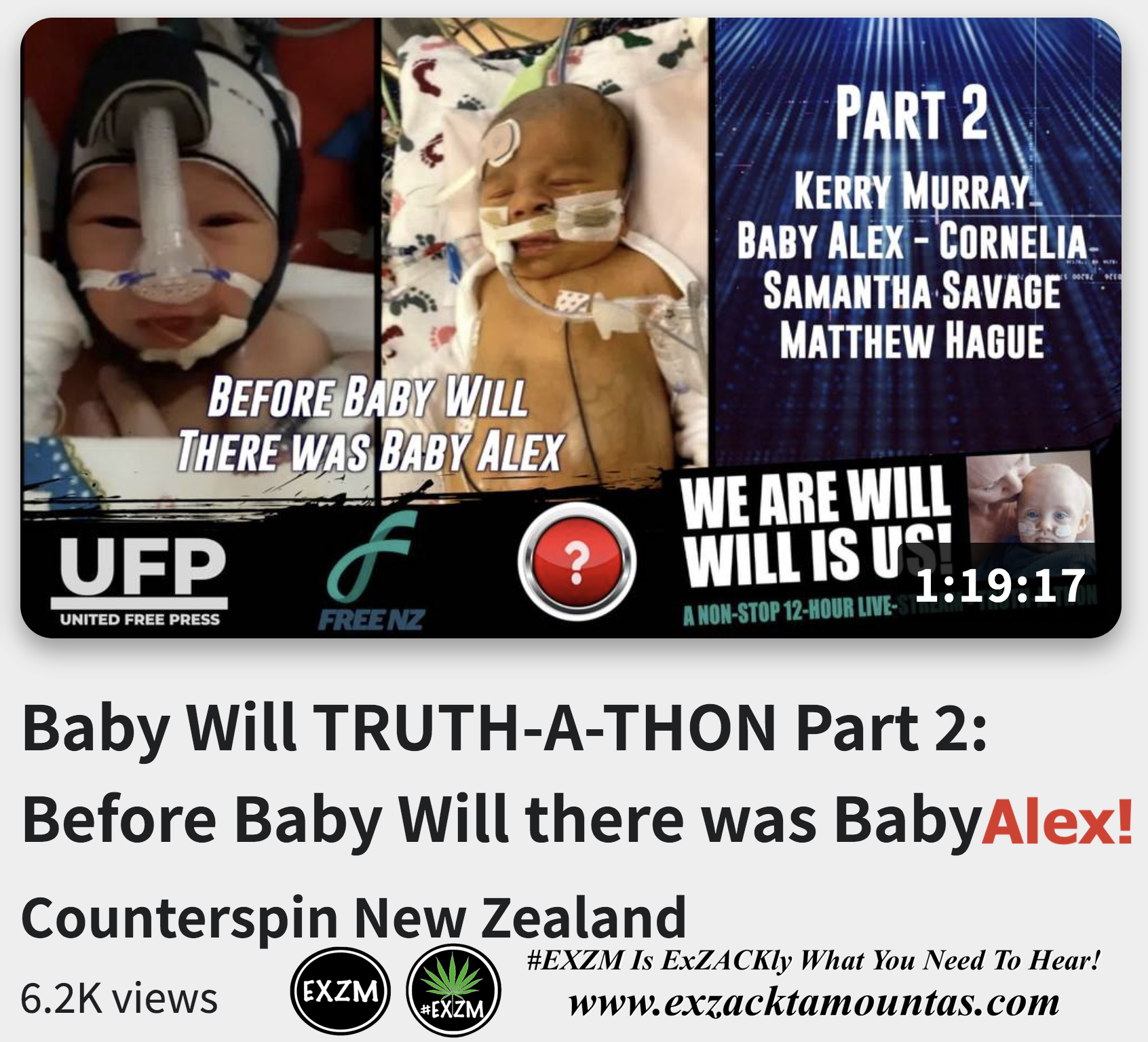 Baby Will TRUTH A THON Part 2 Before Baby Will there was Baby Alex Alex Jones Infowars The Great Reset EXZM exZACKtaMOUNTas Zack Mount December 17th 2022