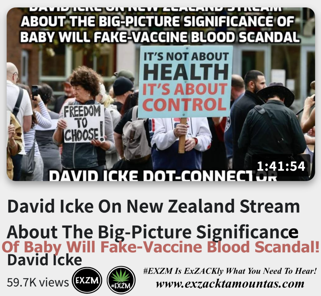 David Icke On New Zealand Stream About The Big Picture Significance Of Baby Will Fake Vaccine Blood Scandal Alex Jones Infowars The Great Reset EXZM exZACKtaMOUNTas Zack Mount December 8th 2022