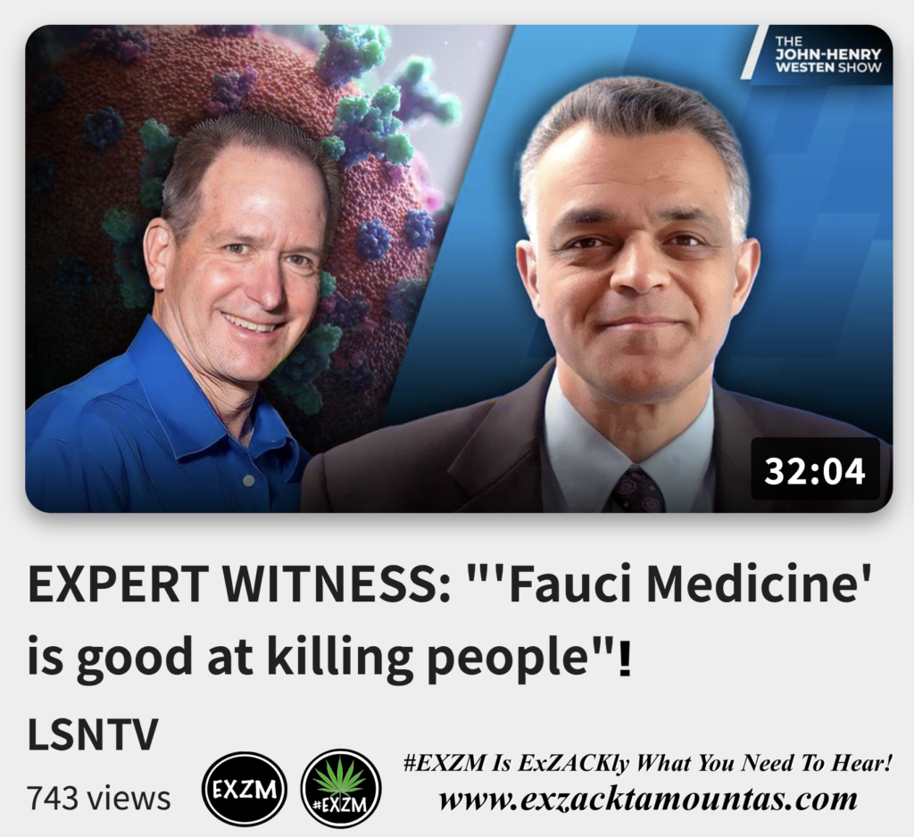 EXPERT WITNESS Fauci Medicine is good at killing people Alex Jones Infowars The Great Reset EXZM exZACKtaMOUNTas Zack Mount December 6th 2022