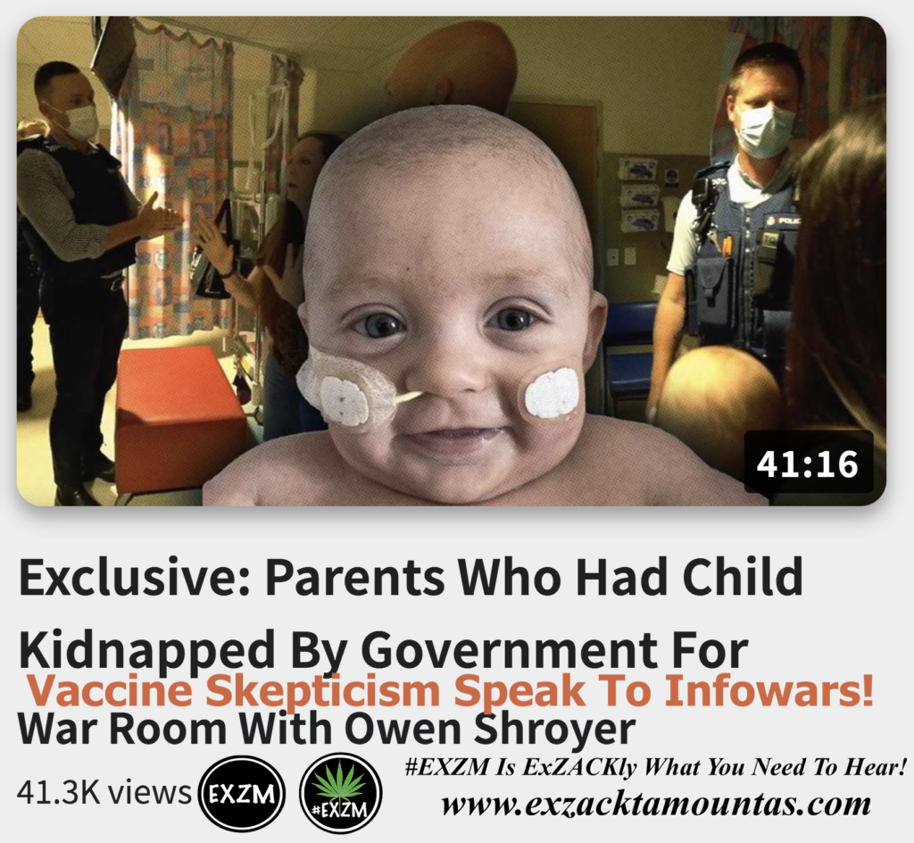 Exclusive Parents Who Had Child Kidnapped By Government For Vaccine Skepticism Speak To Infowars Alex Jones The Great Reset EXZM exZACKtaMOUNTas Zack Mount December 8th 2022